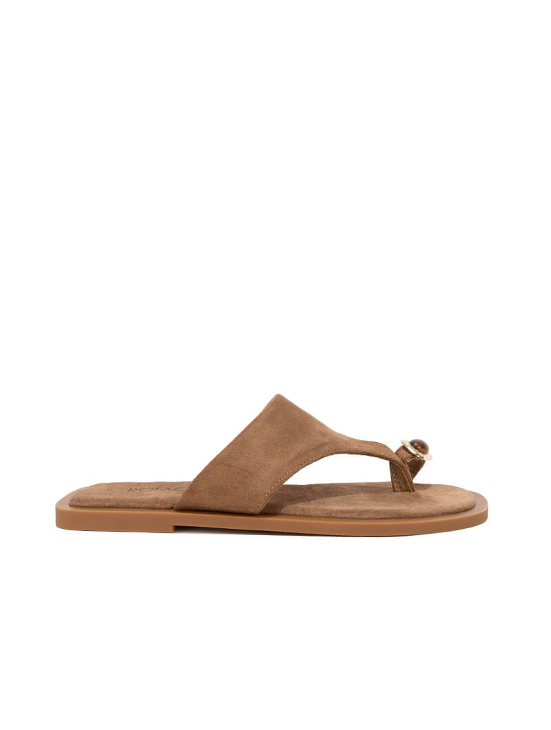 Mules plates à boucle